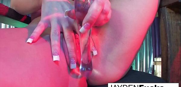  Big tittied brunette sexpot Jayden Jaymes plays with herself!